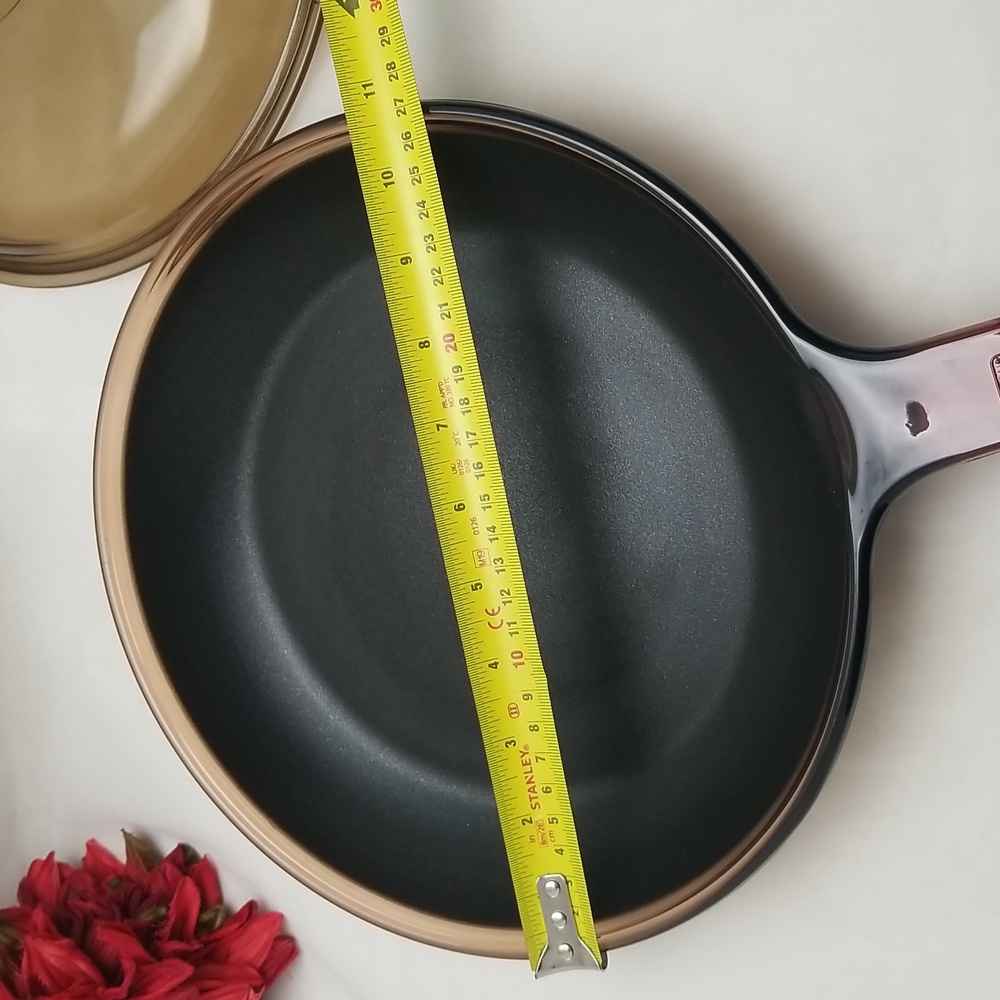 Large Corning Vision Non Stick Frying Pan With Pyrex Lid - Picture 6 of 16